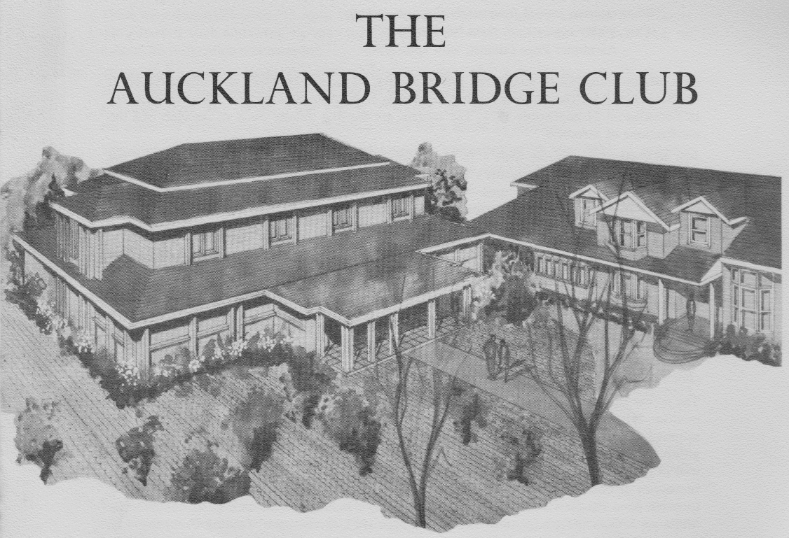 The Auckland Bridge Club premises at 273 Remuera Road, and Nathan House on the right, now removed